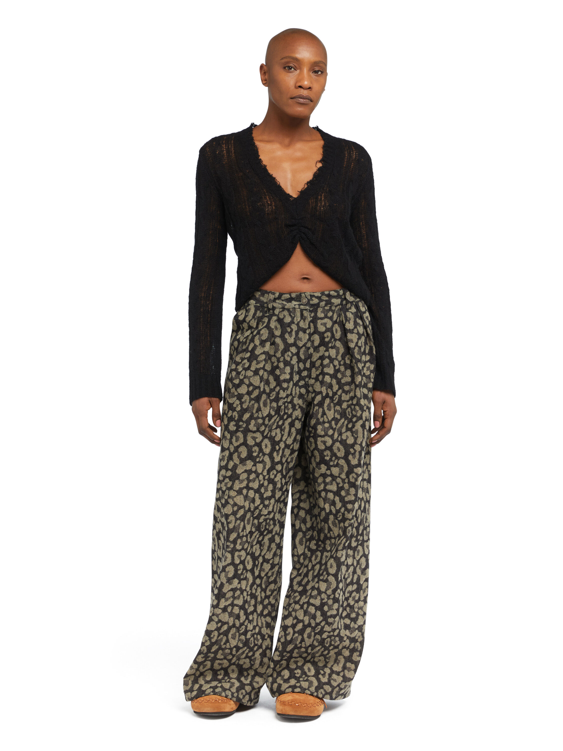 Alanui Seattle Jungle Wide Leg Denim Pants Ardesia-Dark Dust LWYB003E25DEN001