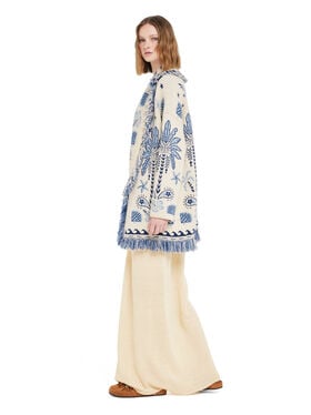 Alanui Echoes Of The Island Cardigan Chalk-Light Blue LWHB064R26KNI003