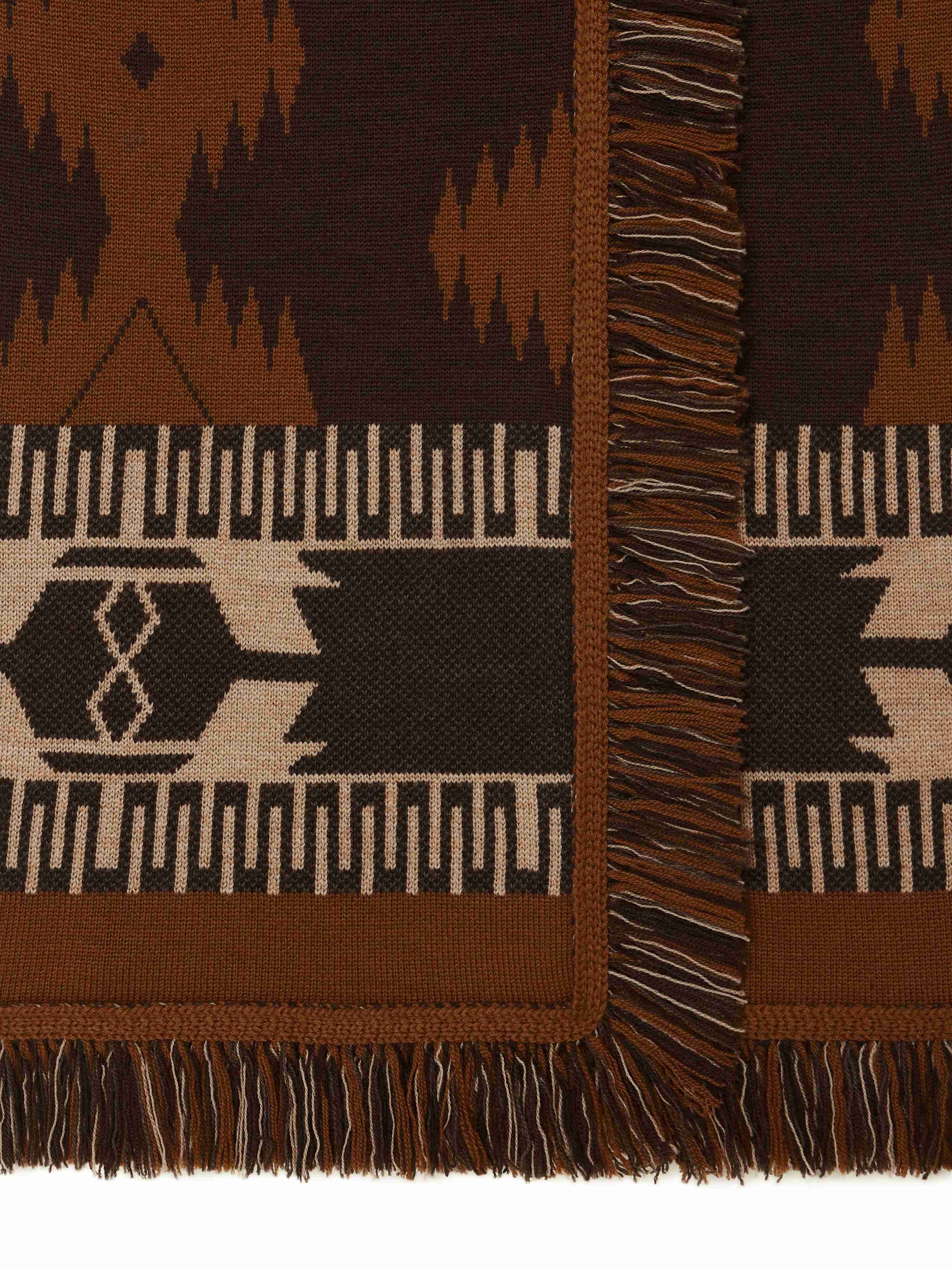 Alanui Icon Jacquard Coat Coffee-Dakar LWHQ003E24KNI002
