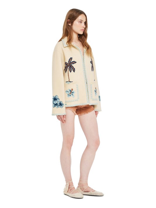 Alanui Remember Me Jacket Sand LWHQ01BR26KNI001 Alanui Remember Me Jacket Sand LWHQ01BR26KNI001