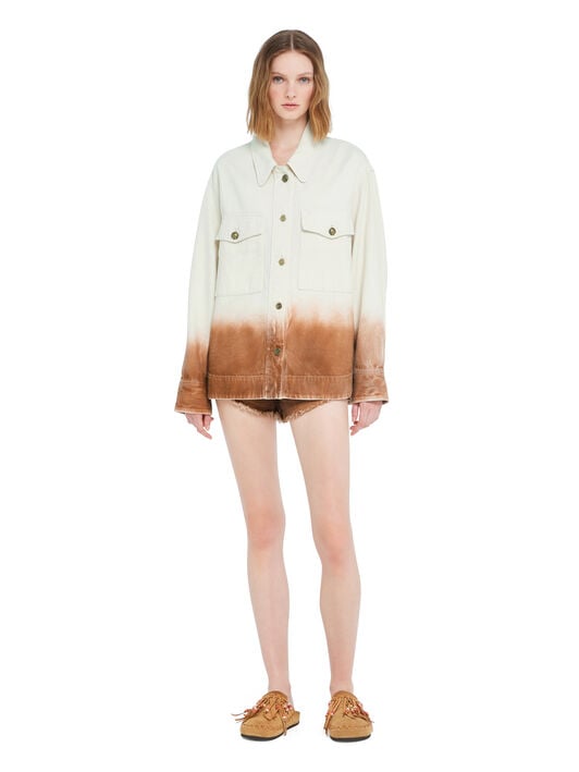 Alanui Shades Of Eden Denim Overshirt Raw Denim-Red Earth LWYD004R26DEN003