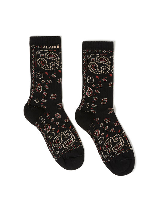 Alanui Bandana Socks Black-Furnace LMRA004R25KNI001 Alanui Bandana Socks Black-Furnace LMRA004R25KNI001