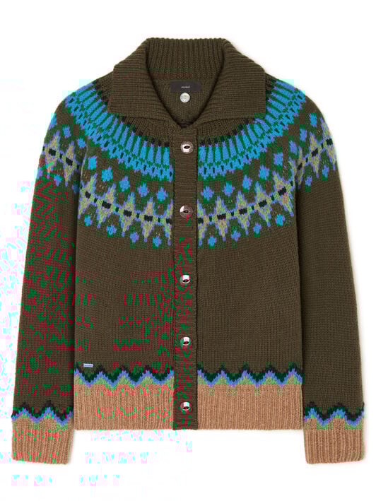 Alanui Sweet Winter Jacket Oliva-Multicolor LWHQ01DE25KNI001 Alanui Sweet Winter Jacket Oliva-Multicolor LWHQ01DE25KNI001