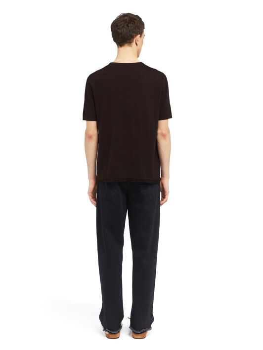 Alanui Knit T-Shirt Coffee LMHW002E25KNI001
