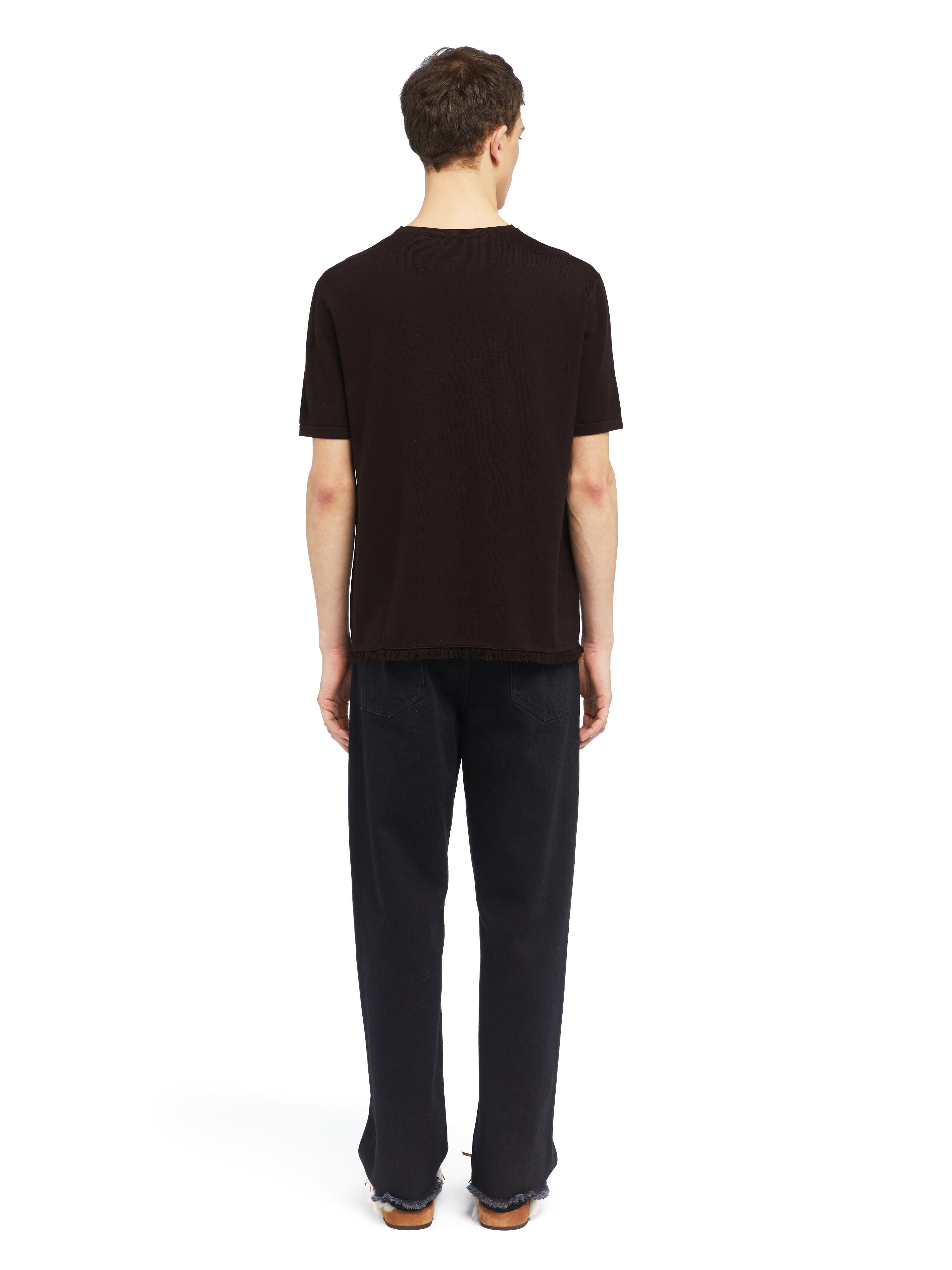 Alanui Knit T-Shirt Coffee LMHW002E25KNI001