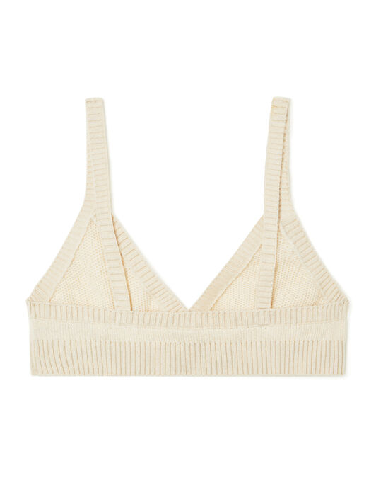 Alanui Cashmere Bralette White LWHR005E25KNI002