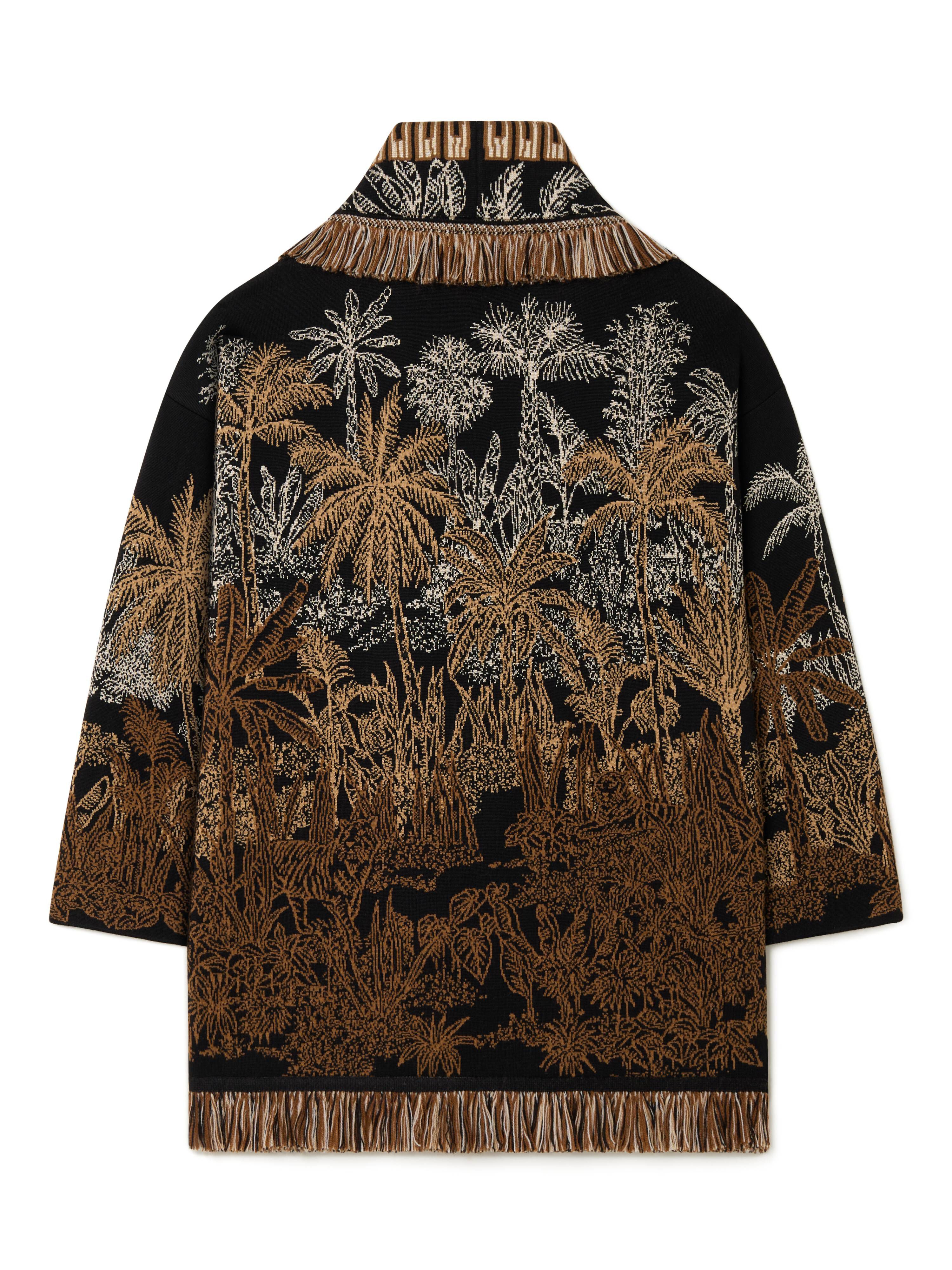 Alanui Jungle Toile De Jouy Cardigan Black-Pecan LWHB064R25KNI009