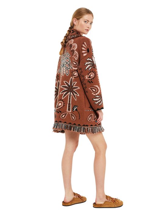 Alanui Wild Wonder Foulard Cardigan Terracotta-Peach LWHB064R25KNI005