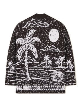 Alanui Ocean Whispers Cardigan Coffee-White Pearl