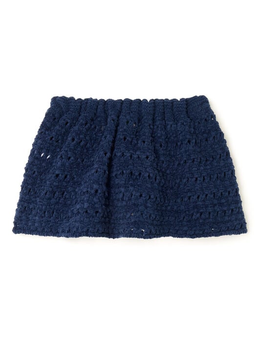 Alanui The Breath Of The Lagoon Skirt Deep Blue LWHL031R26KNI001 Alanui The Breath Of The Lagoon Skirt Deep Blue LWHL031R26KNI001