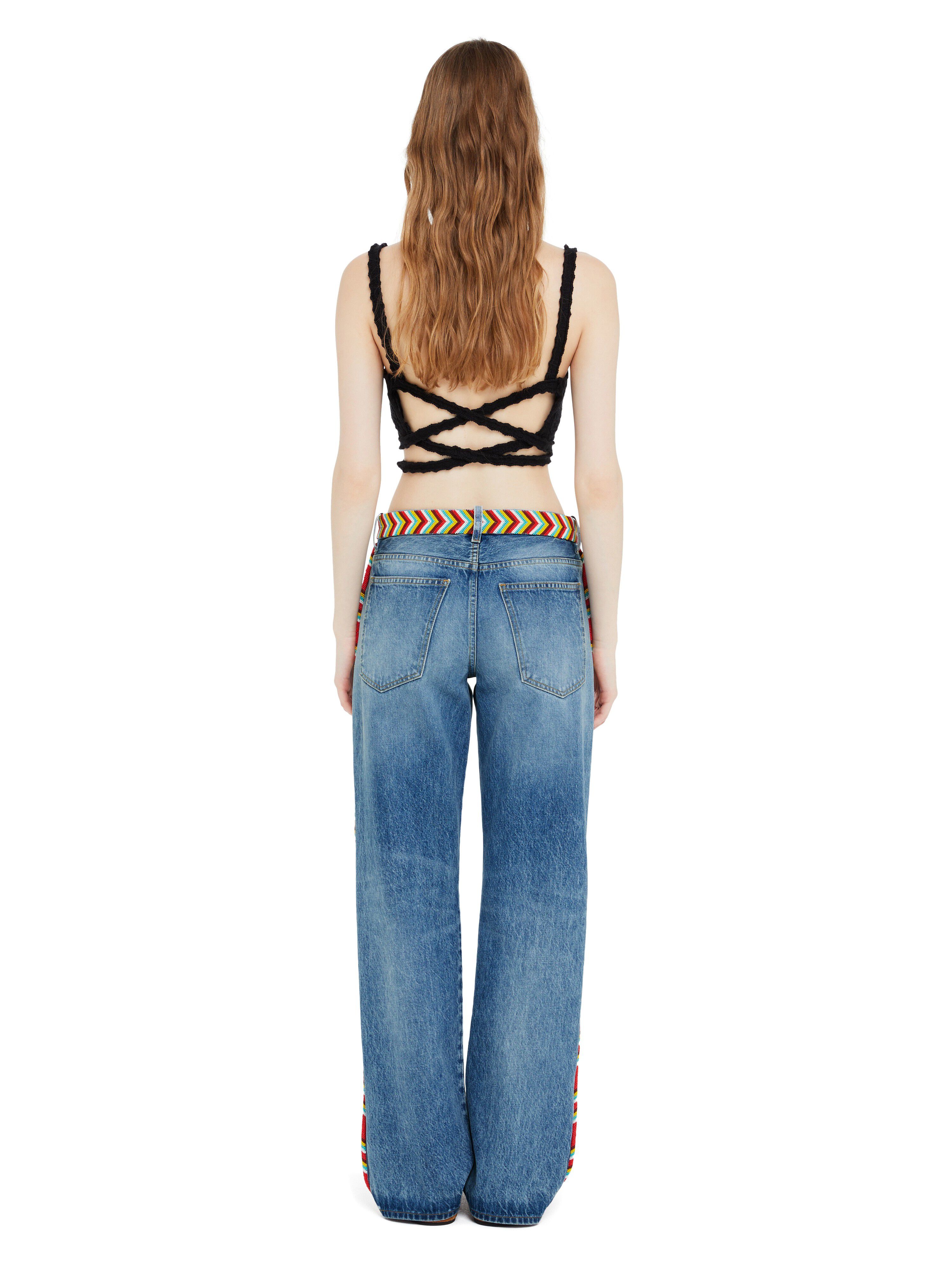 Alanui Memories Of The Savannah Denim Pants Medium Wash Blue Denim LWYA019R25DEN001