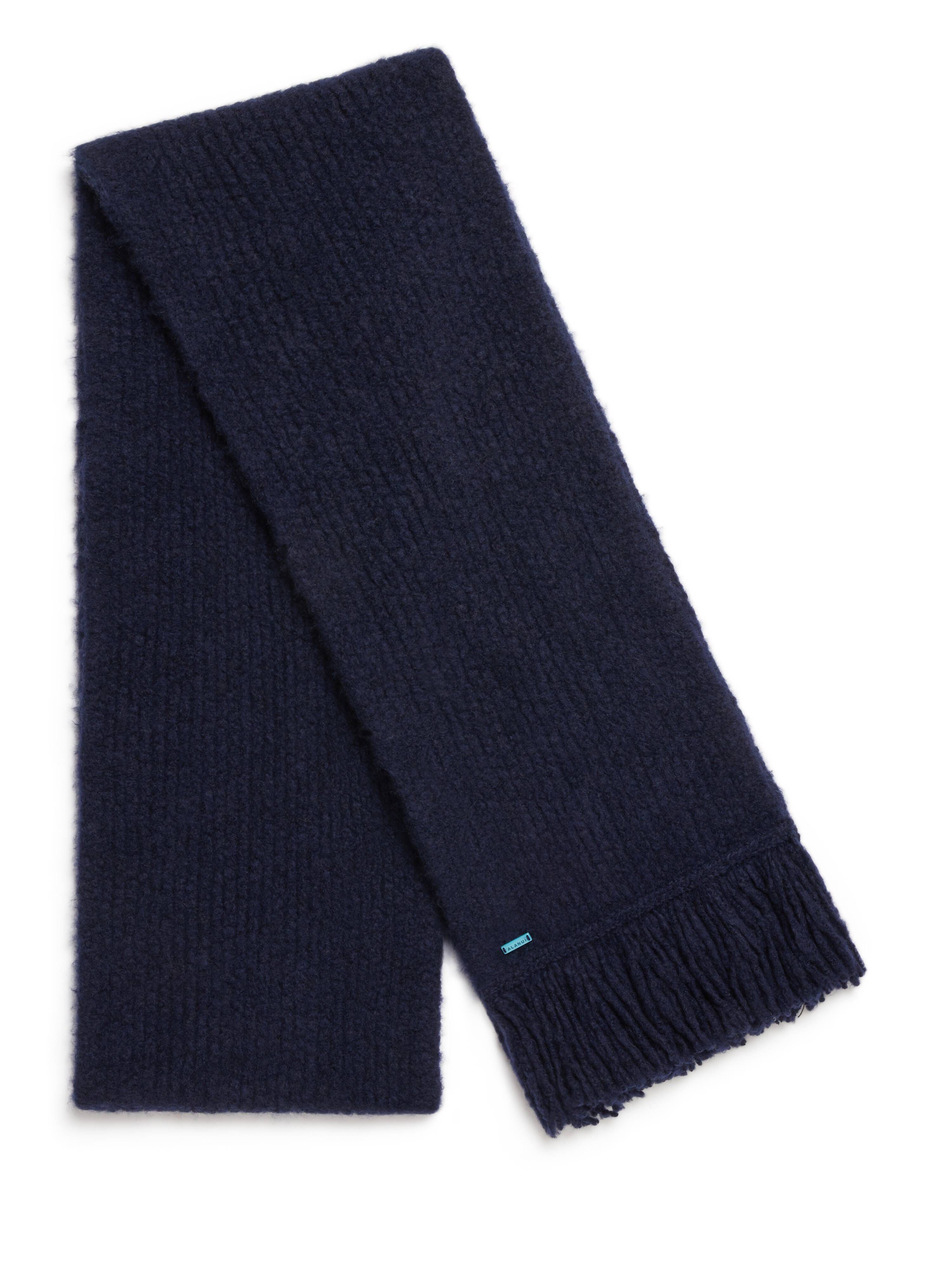 Alanui "A"Finest Scarf Midnight Blue LMMA005F23KNI001