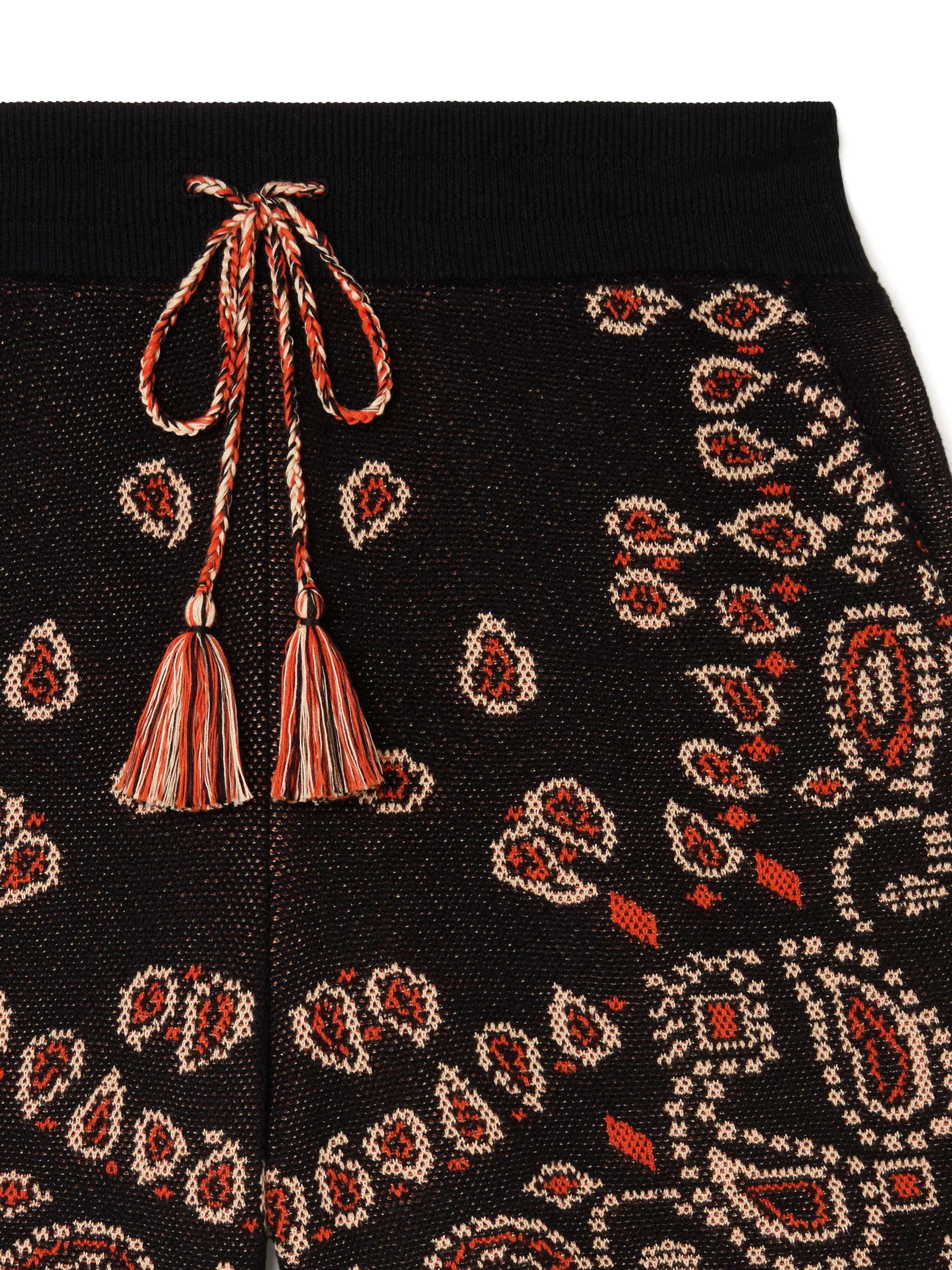 Alanui Cotton Piquet Bandana Bermuda Black-Furnace LMHM003R25KNI001