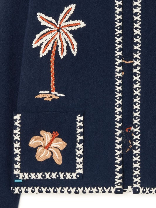 Alanui Remember Me Jacket Deep Blue LMHQ002R26KNI001 Alanui Remember Me Jacket Deep Blue LMHQ002R26KNI001