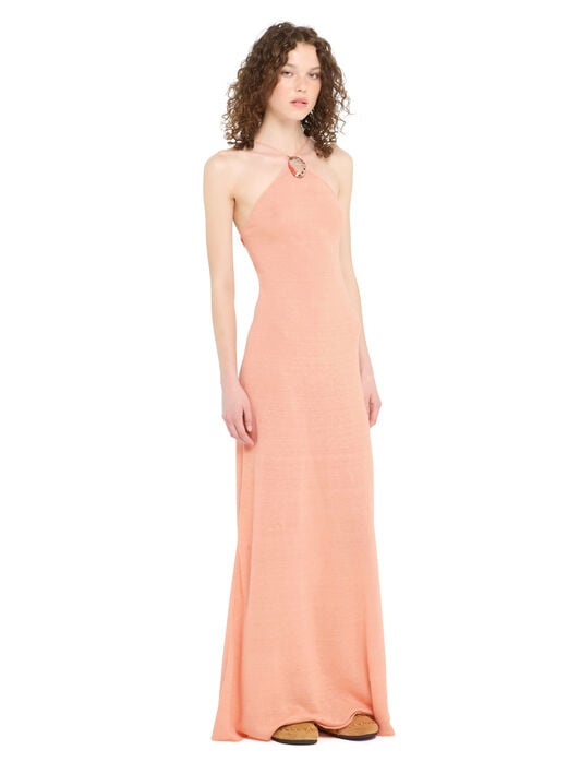 Alanui Mermaid Inside Halter Neck Dress Calendula LWHI062R26KNI001 Alanui Mermaid Inside Halter Neck Dress Calendula LWHI062R26KNI001