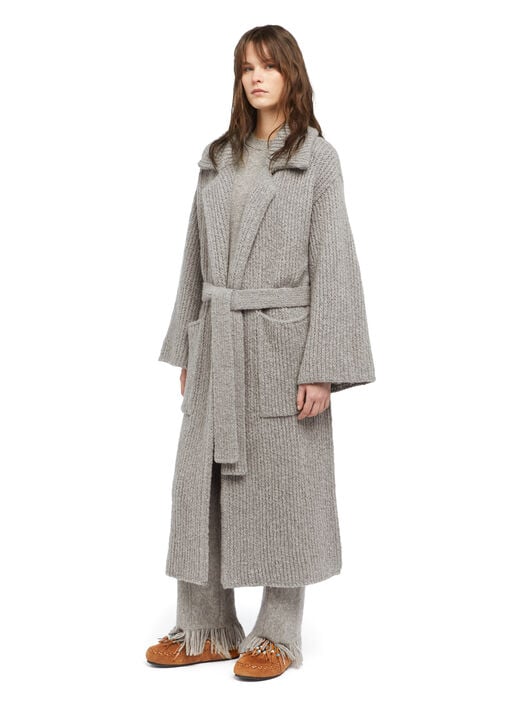 Alanui Alanui Finest Coat Coco Grey LWHQ013E25KNI001 Alanui Alanui Finest Coat Coco Grey LWHQ013E25KNI001