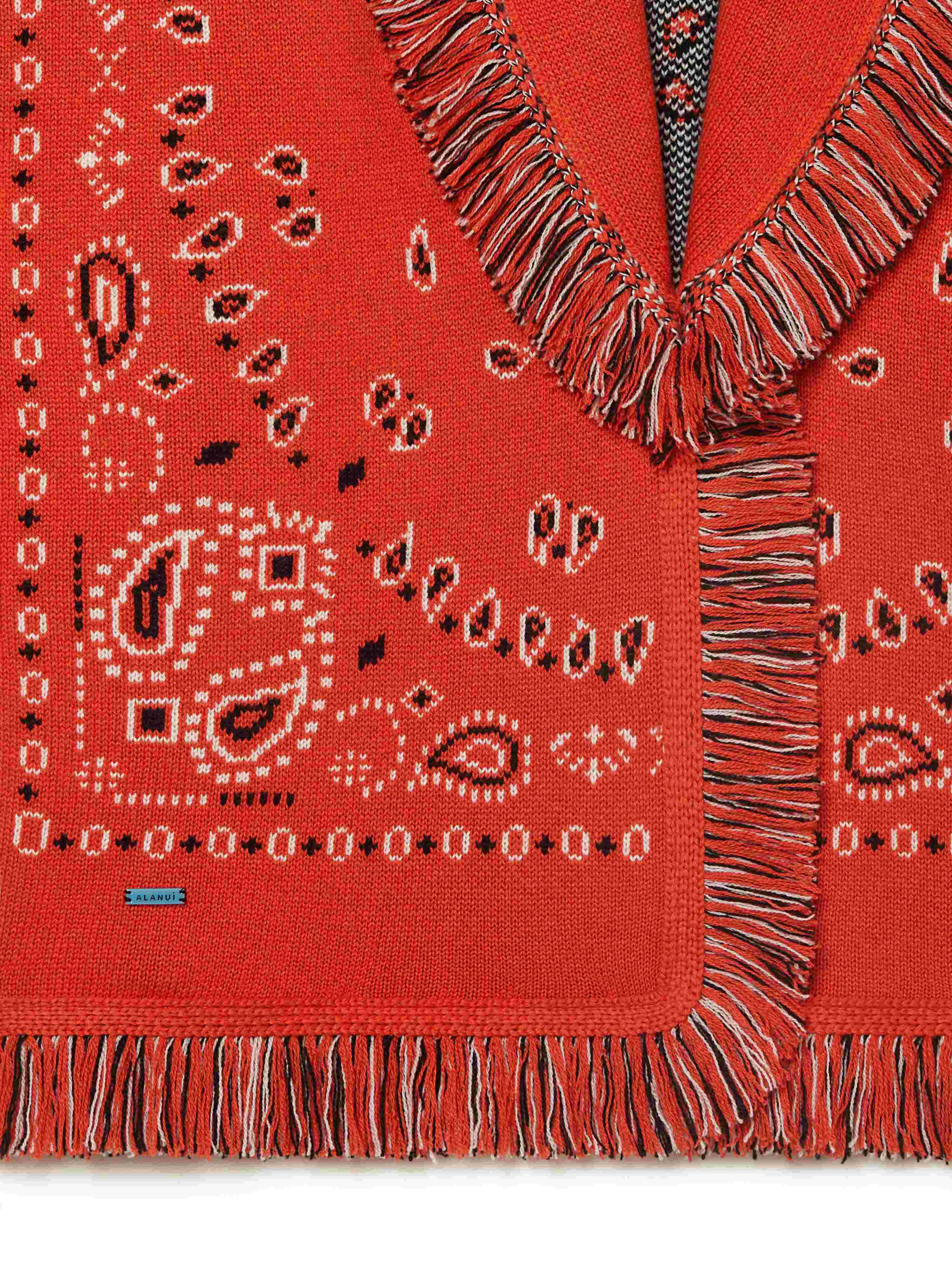 Alanui Bandana Jacquard Cardigan Tiger Lily-Multicolor LWHB064S23KNI006