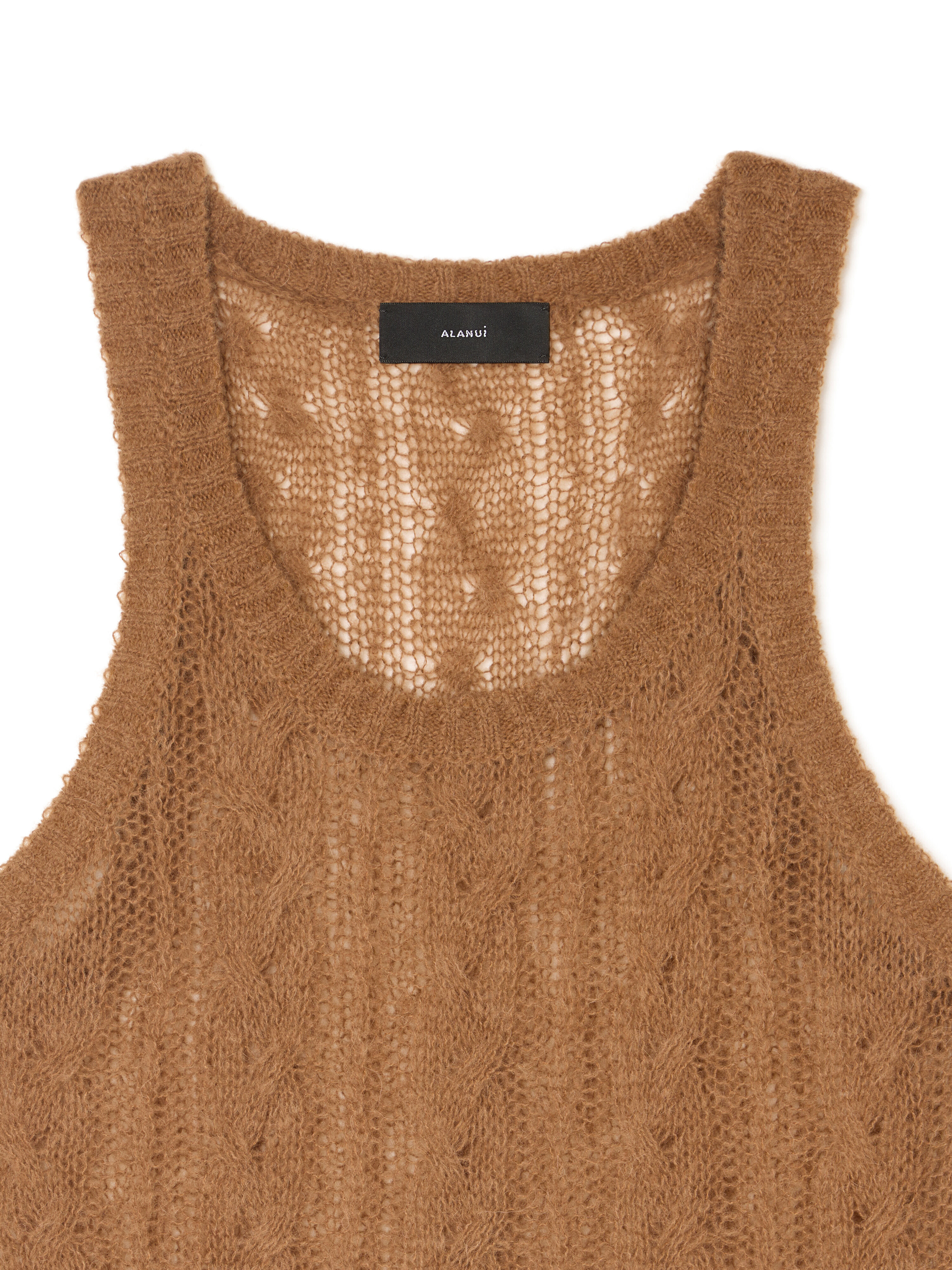 Alanui Desert Drift Tank Top Camel LWHT005E25KNI001