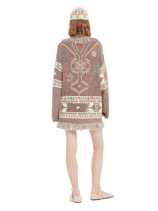 Alanui Written By The Ocean Cardigan Cocoa Delight-Multicolor LWHB064R26KNI022