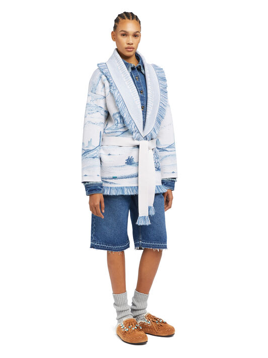 Alanui Silent Rider Cardigan Chalk-Bluebell LWHB064E25KNI00F