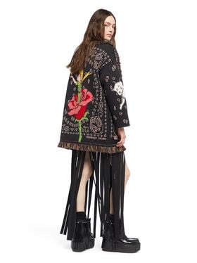 Alanui Collab The Little Prince Cardigan Charcoal LWHB064E25KNI00G