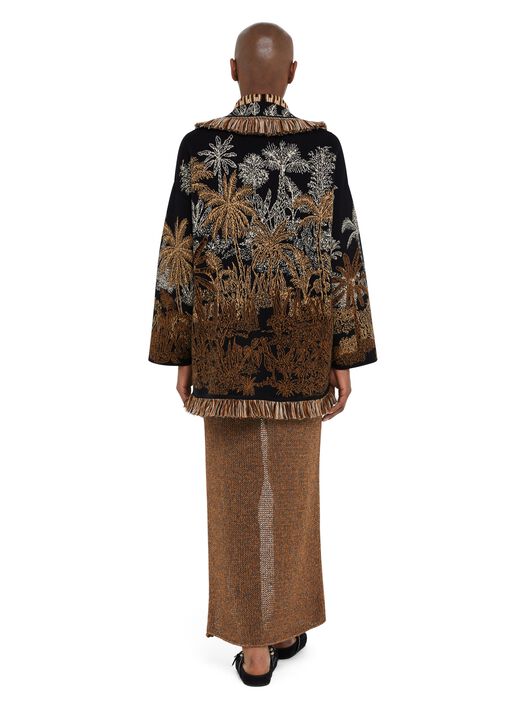 Alanui Jungle Toile De Jouy Cardigan Black-Pecan LWHB064R25KNI009