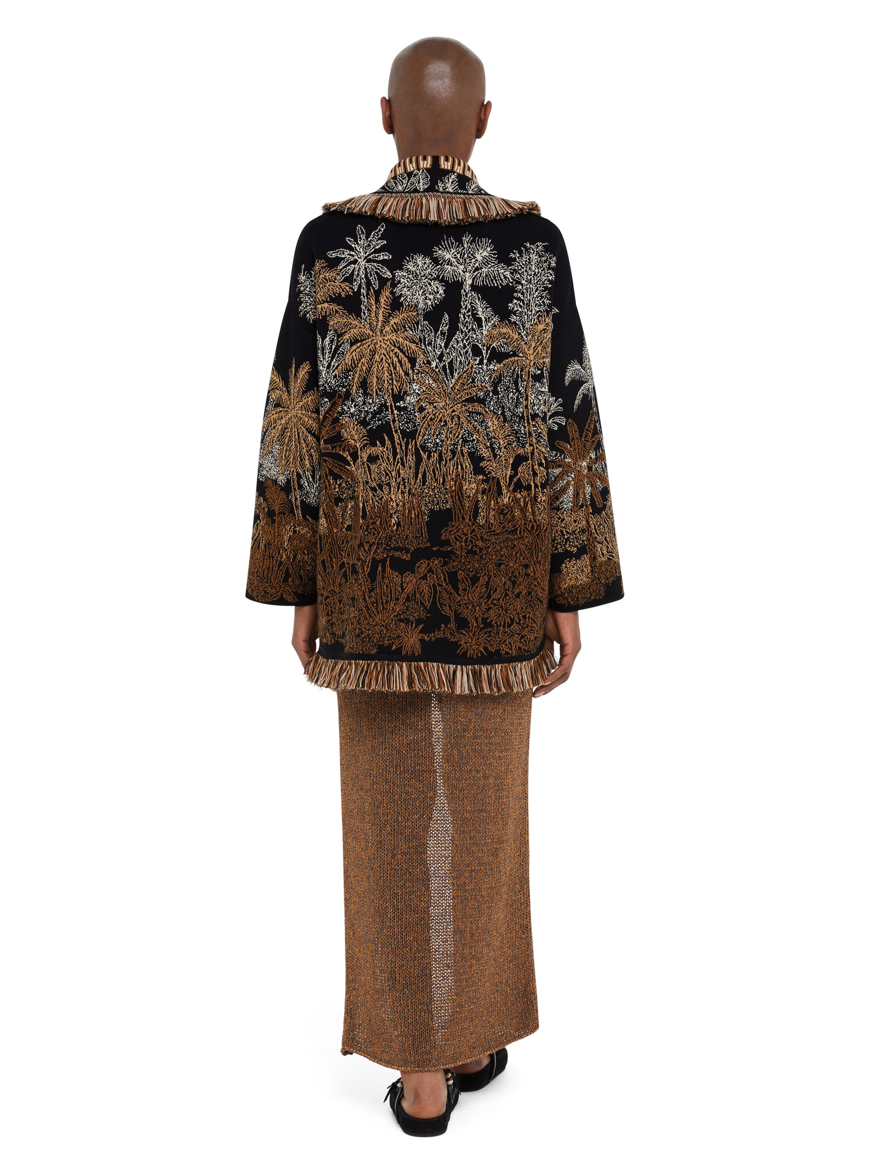 Alanui Jungle Toile De Jouy Cardigan Black-Pecan LWHB064R25KNI009