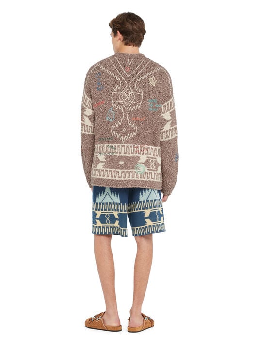 Alanui Written By The Ocean Cardigan Cocoa Delight-Multicolor LMHB027R26KNI004 Alanui Written By The Ocean Cardigan Cocoa Delight-Multicolor LMHB027R26KNI004