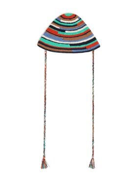 Alanui Sunny Stripes Bucket Hat Turquoise-Multicolor LMLA016R25KNI001