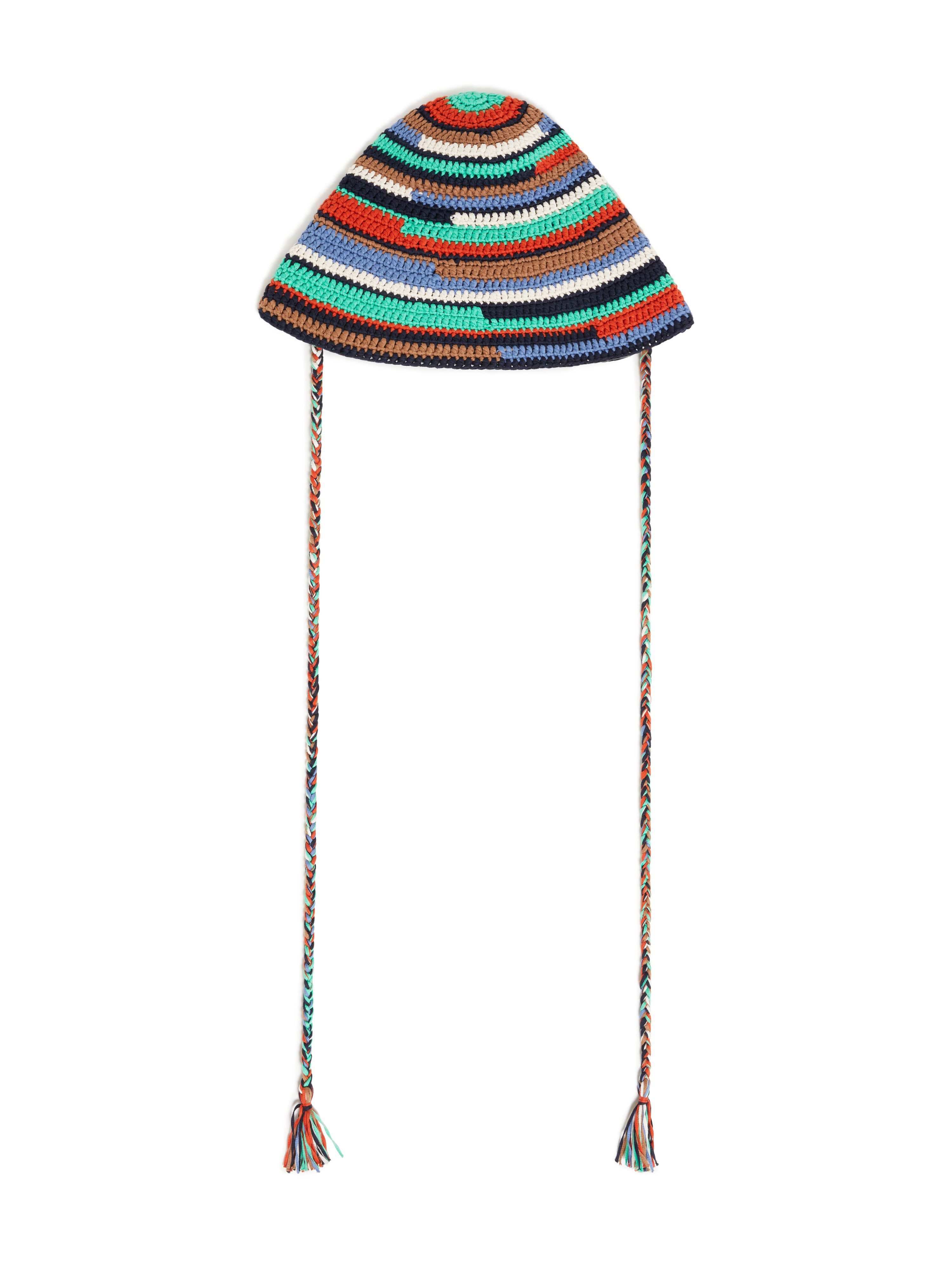 Alanui Sunny Stripes Bucket Hat Turquoise-Multicolor LMLA016R25KNI001