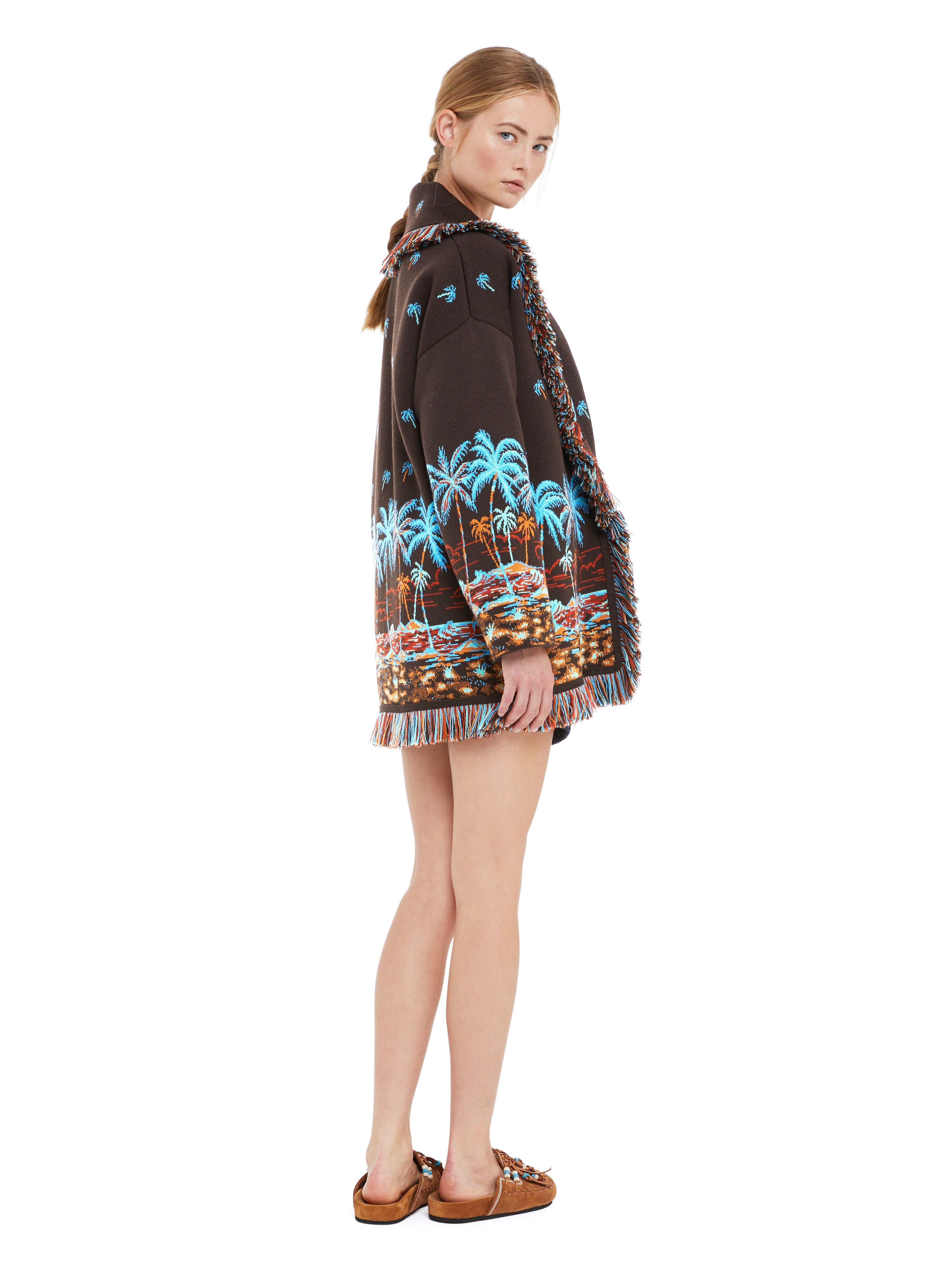 Alanui The Tale Of Hawaiian Cardigan Coffee-Linseed LWHB064R25KNI002