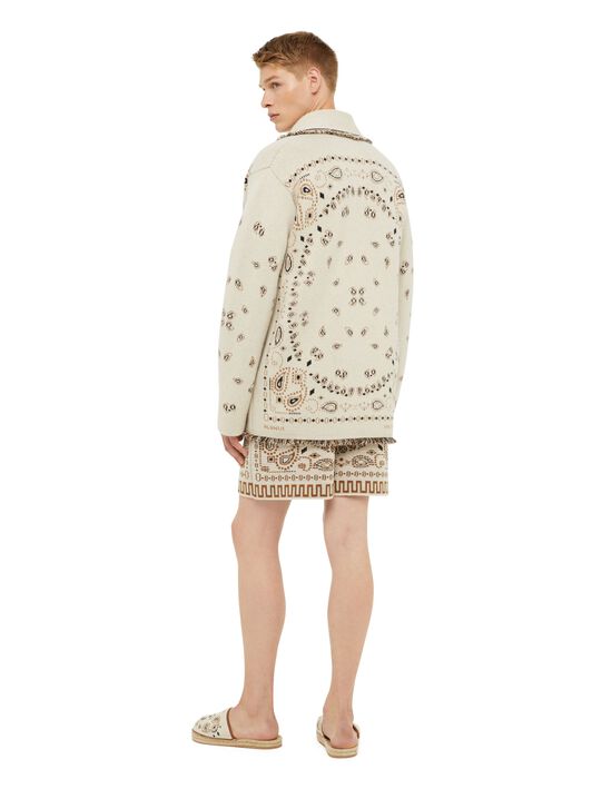 Alanui Bandana Jacquard Cardigan Curcuma LMHB039R24KNI006