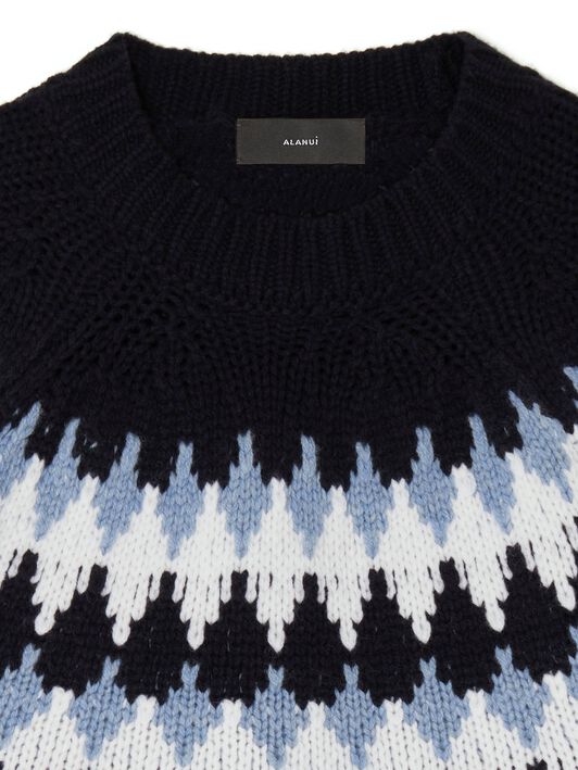 Alanui Sweet Winter Sweater Midnight Blue-Multicolor LMHE016E24KNI001