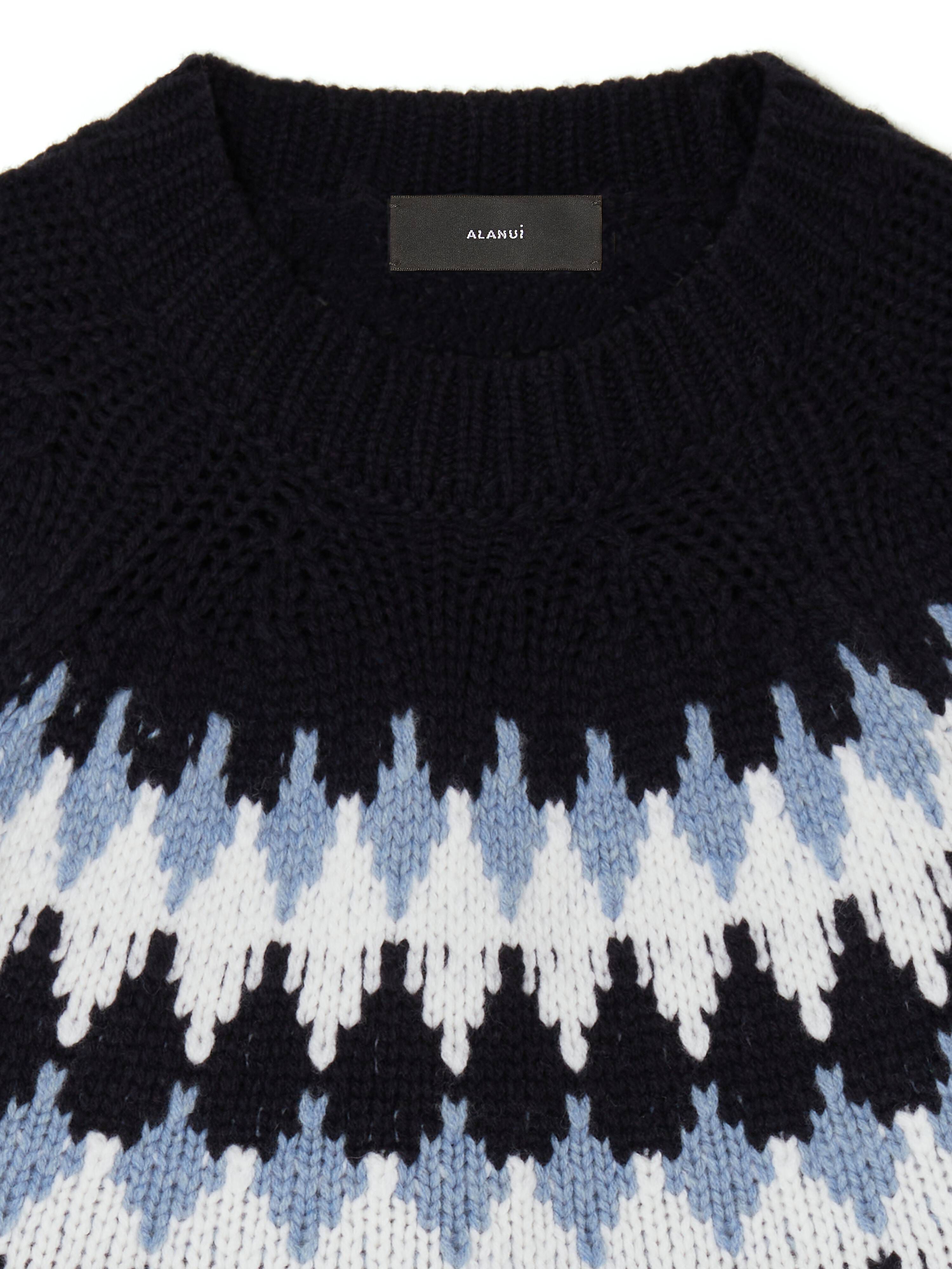 Alanui Sweet Winter Sweater Midnight Blue-Multicolor LMHE016E24KNI001