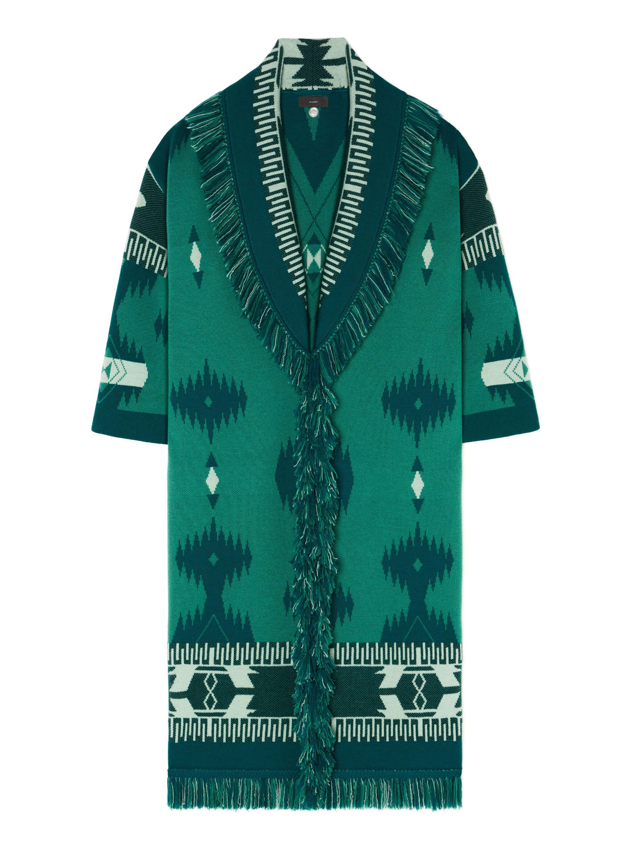 Alanui Icon Jacquard Coat Dollaro-Grotto LWHQ003E24KNI002