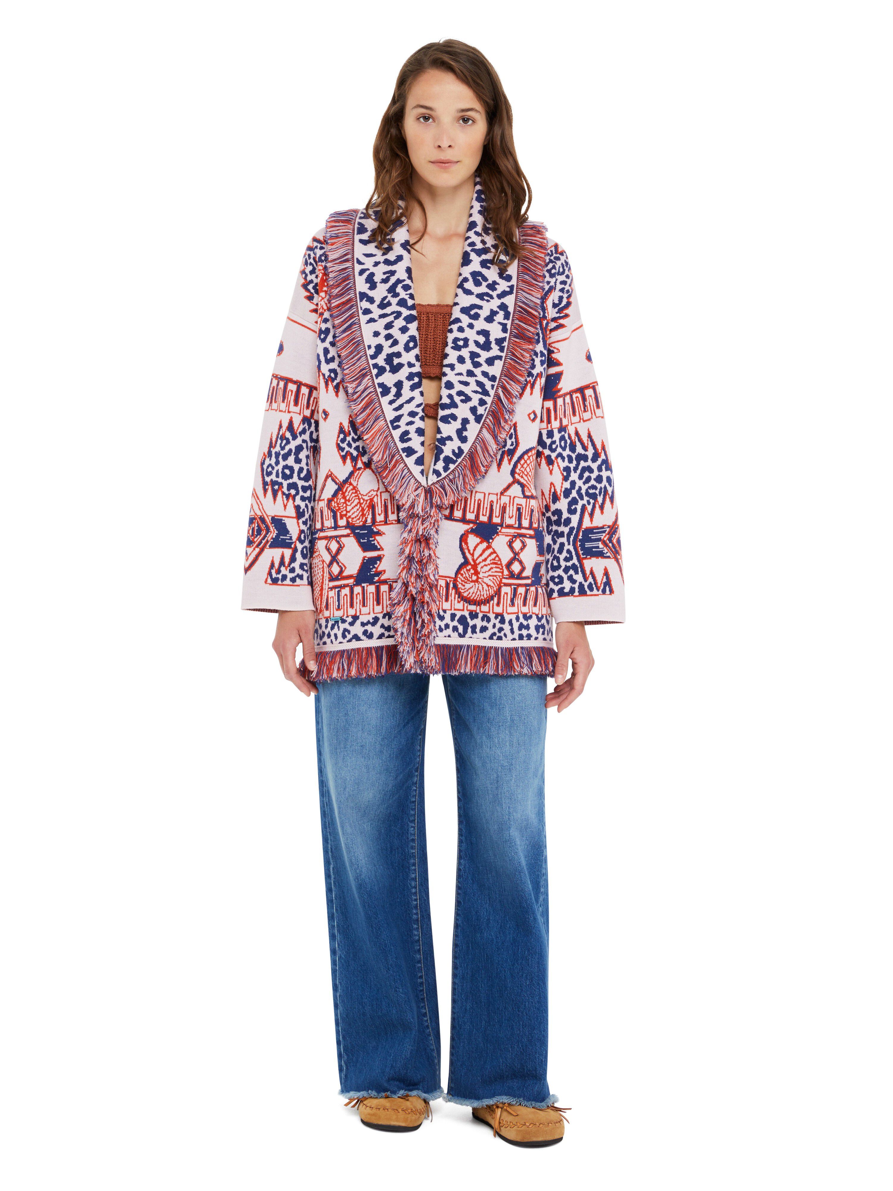 Alanui Wilderness Fusion Cardigan Indigo-Furnace LWHB064R25KNI00F