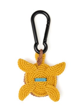 Alanui Handmade Turtle Crochet Key Holder Sunlight-Red Earth