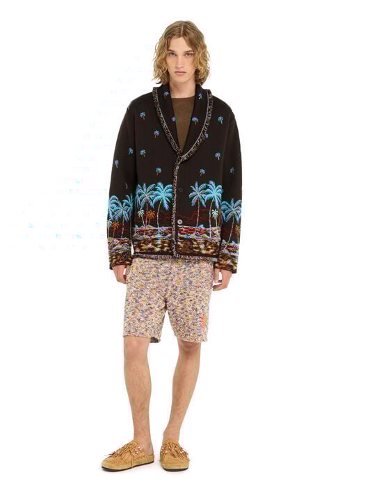 Alanui The Tale Of Hawaiian Cardigan Coffee-Linseed LMHB039R26KNI005 Alanui The Tale Of Hawaiian Cardigan Coffee-Linseed LMHB039R26KNI005