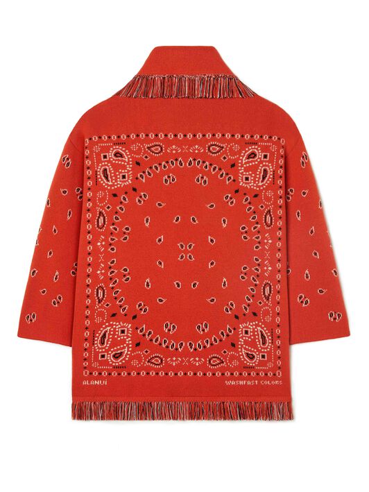 Alanui Bandana Jacquard Cardigan Tiger Lily-Multicolor LWHB064S23KNI006