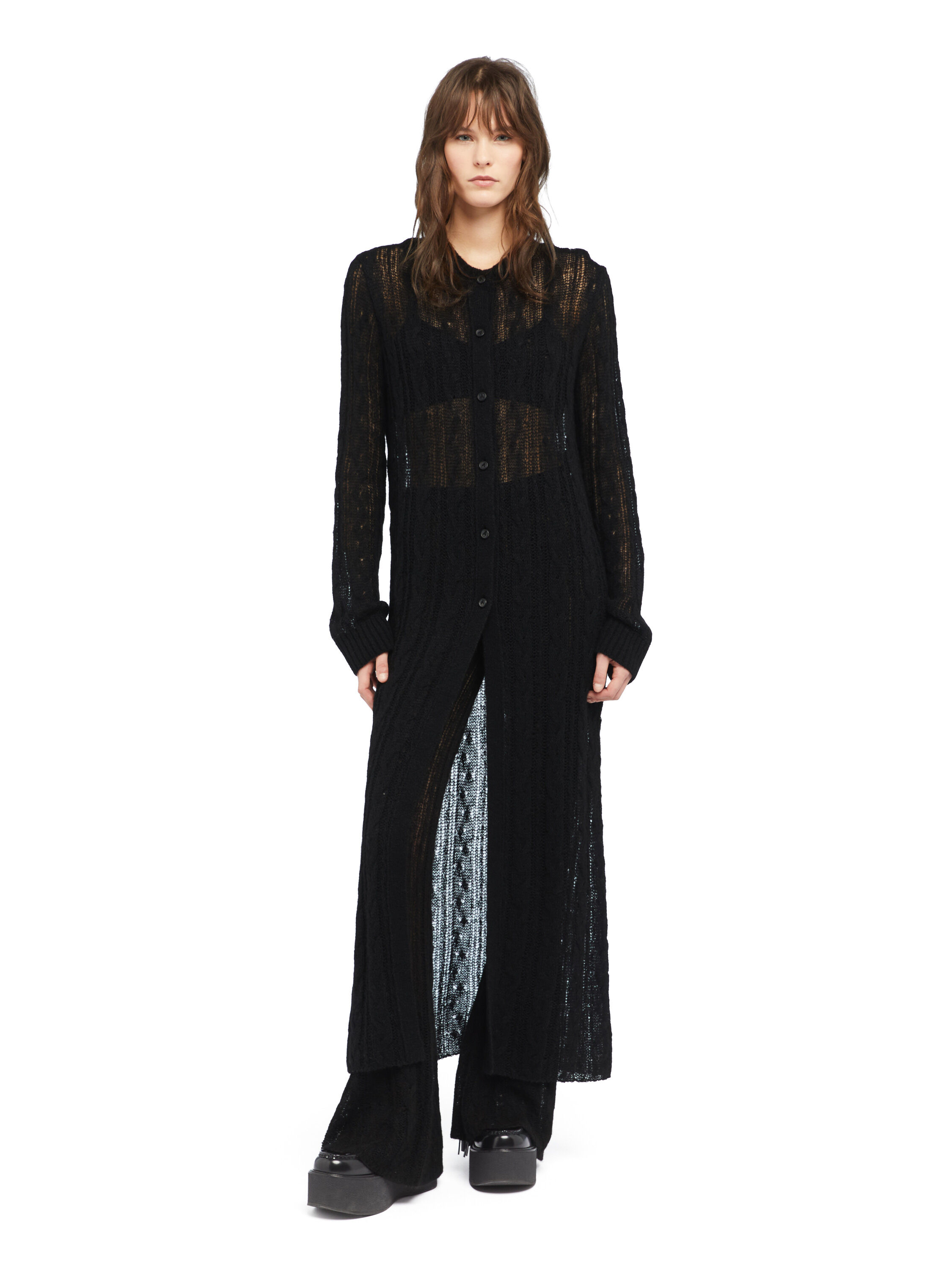Alanui Desert Drift Cardigan Black LWHB085E25KNI001