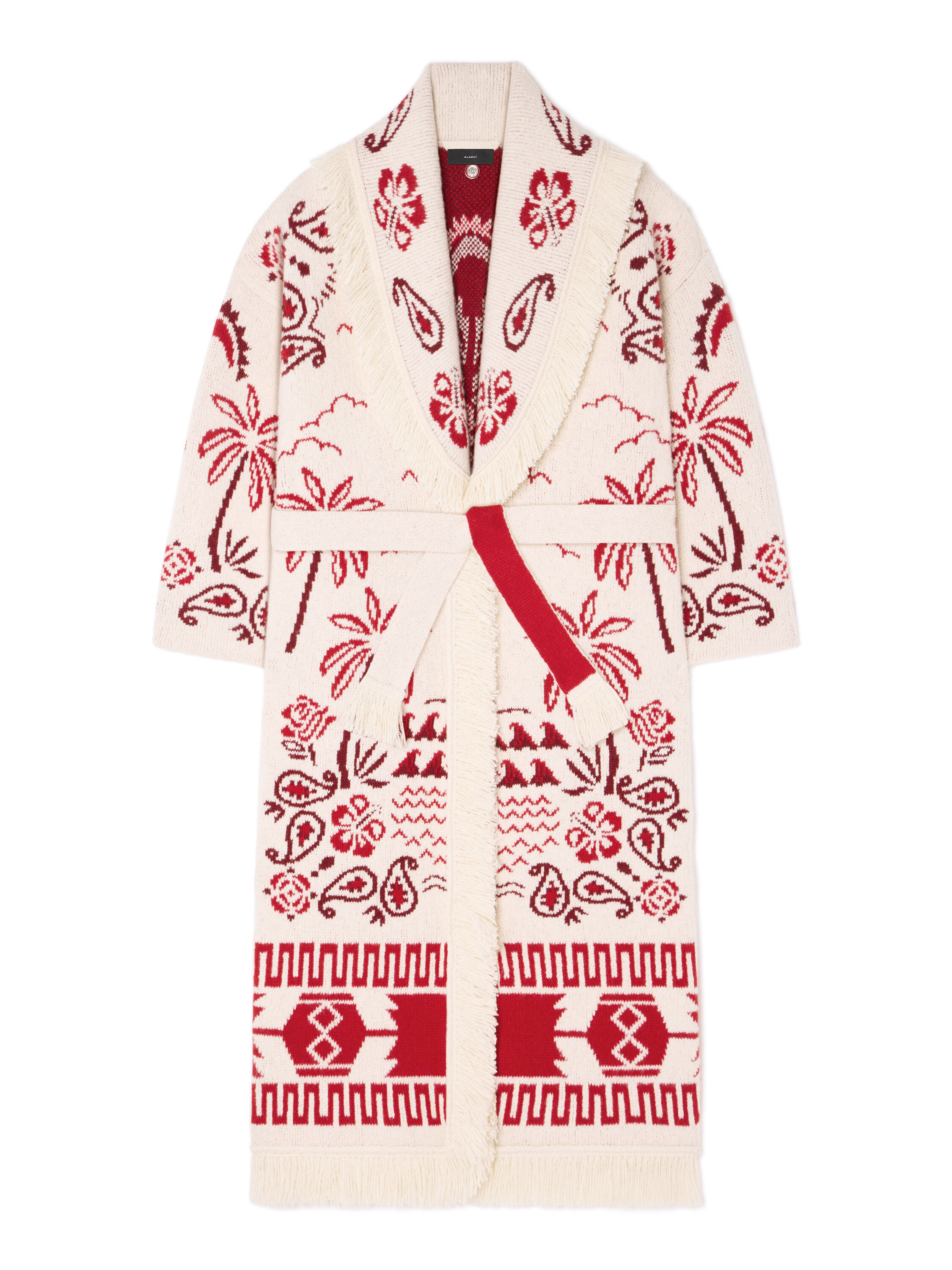 Alanui Glimpse Of Eden Coat Chalk-Ruby LWHQ003E25KNI002