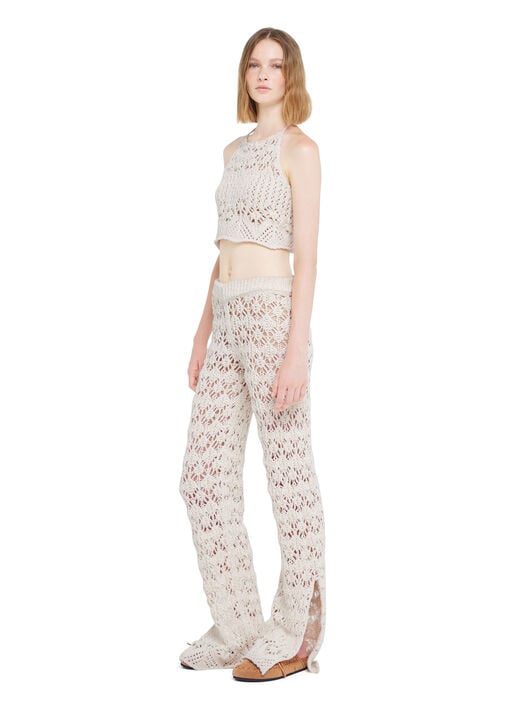 Alanui Lagoon Romance Pants White Pearl LWHG018R26KNI001 Alanui Lagoon Romance Pants White Pearl LWHG018R26KNI001