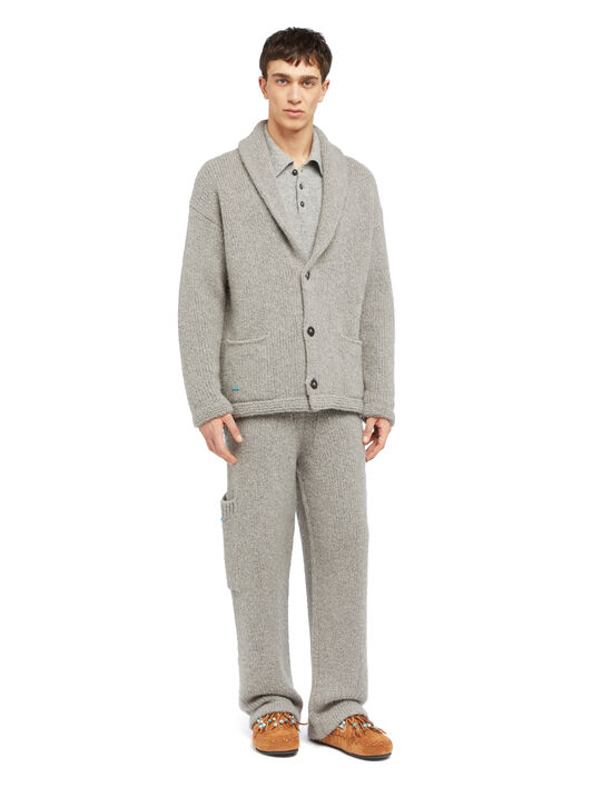 Alanui Alanui Finest Cardigan Coco Grey LMHB037E25KNI001 Alanui Alanui Finest Cardigan Coco Grey LMHB037E25KNI001