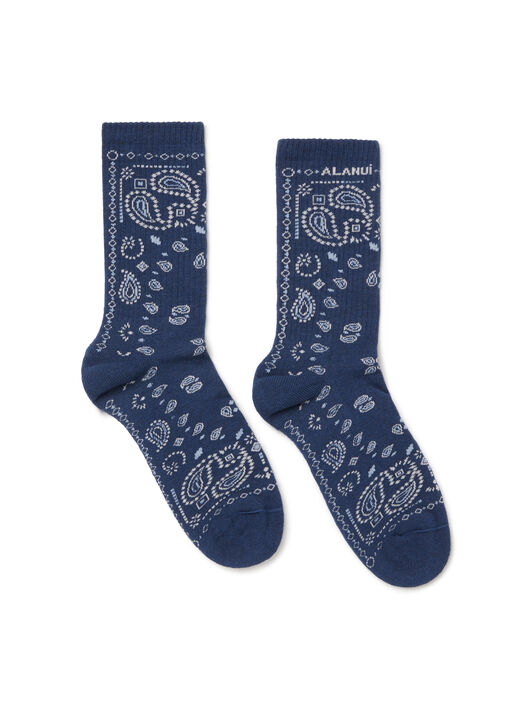 Alanui Bandana Socks Chalk-Multicolor LMRA004E25KNI001