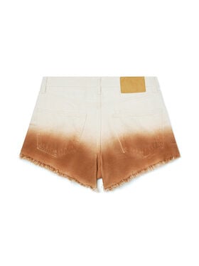 Alanui Shades Of Eden Denim Shorts Raw Denim-Red Earth