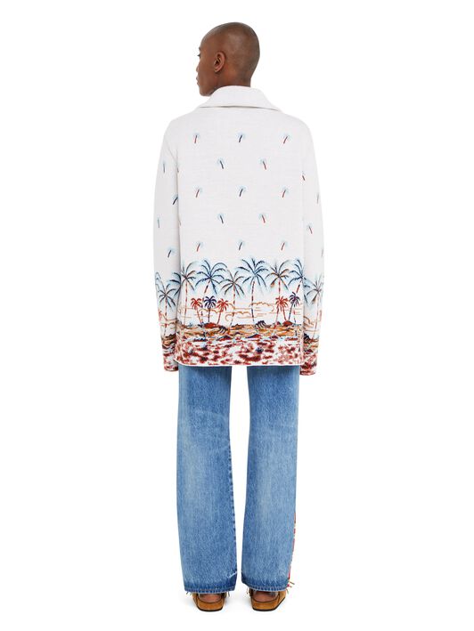 Alanui The Tale Of Hawaiian Shirt Chalk-Sky Blue LWHY004R25KNI001