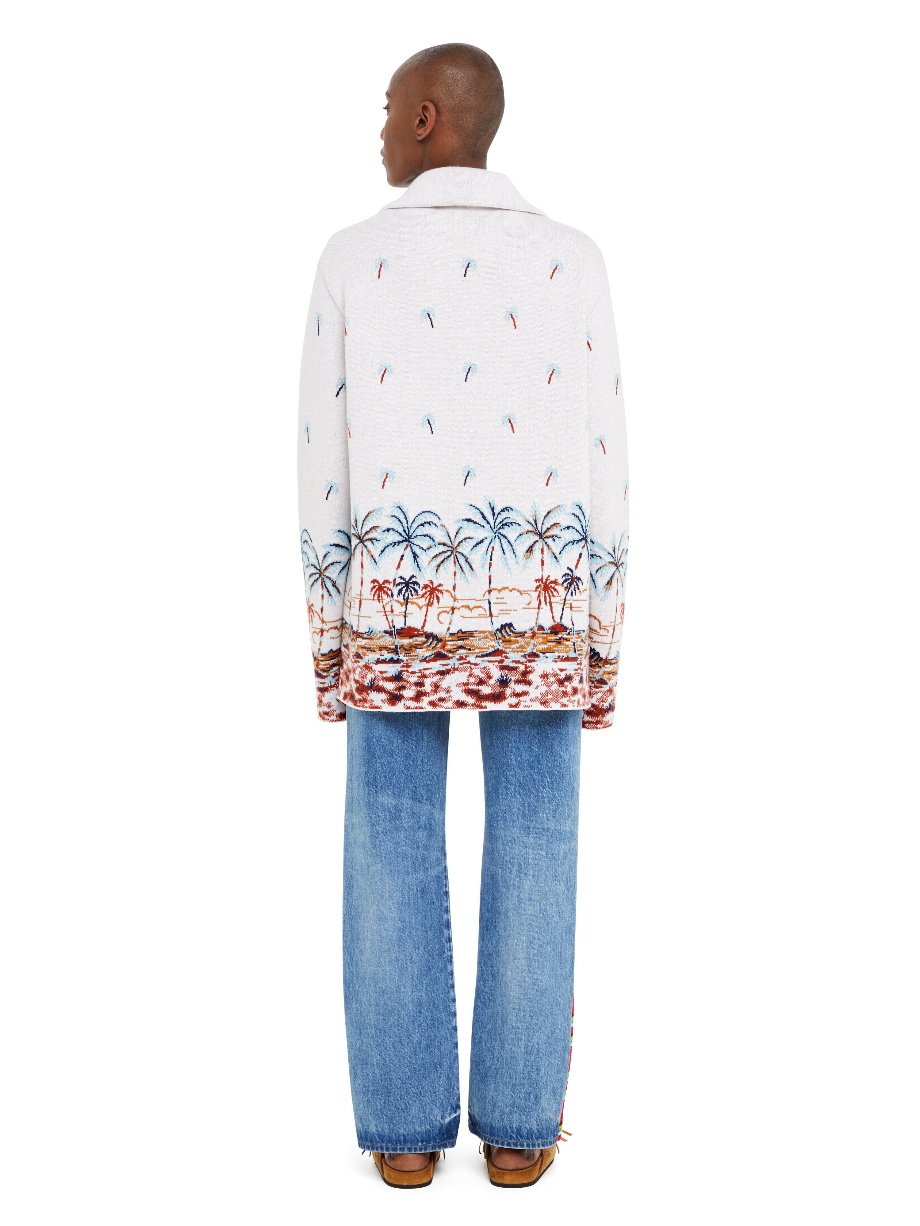 Alanui The Tale Of Hawaiian Shirt Chalk-Sky Blue LWHY004R25KNI001
