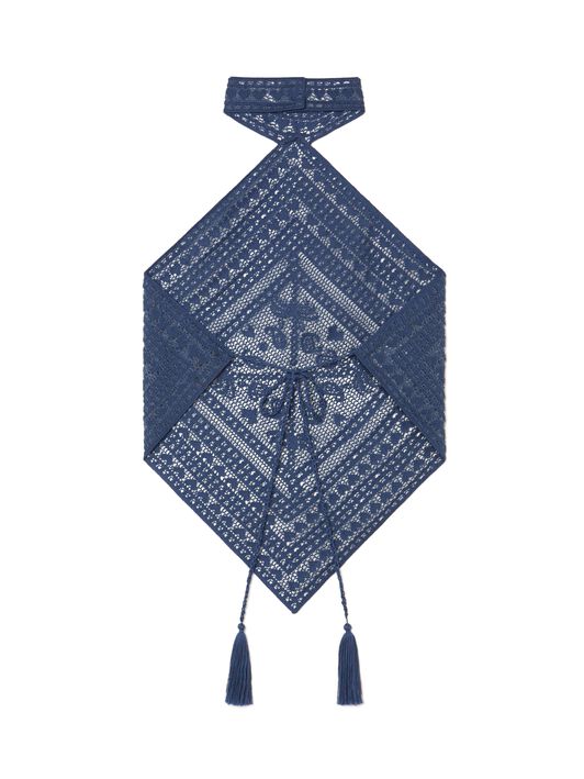 Alanui Kiss By The Book Top Indigo LWHT009R25KNI001