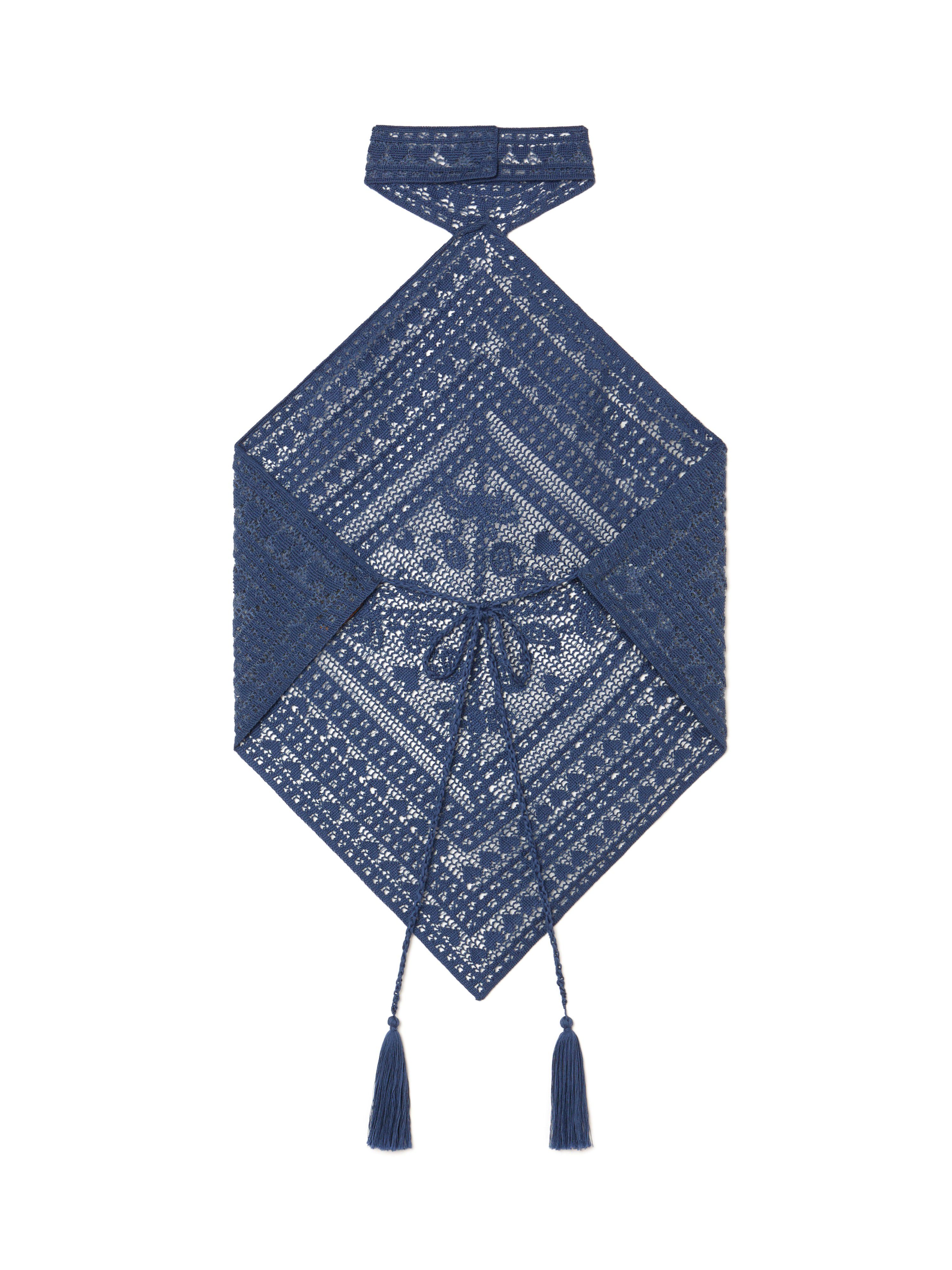 Alanui Kiss By The Book Top Indigo LWHT009R25KNI001