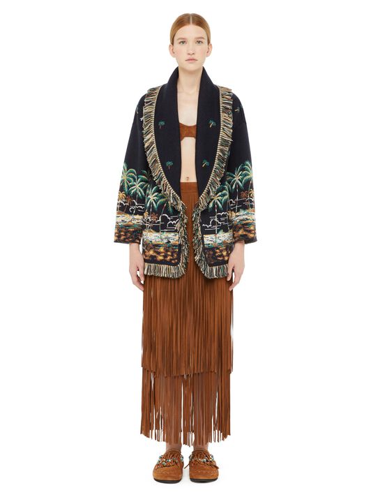 Alanui The Tale Of A Hawaiian Cardigan Midnight Blue-Multicolor LWHB064E24KNI00B